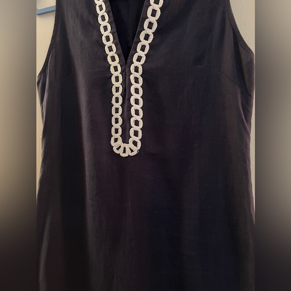 Sail to Sable Navy Blue Linen Maxi Dress - Size 1 - Picture 3 of 5